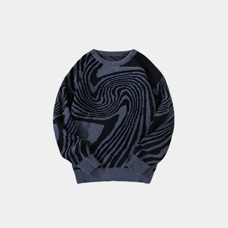 סוודר סרוג בעיצוב ספירלה