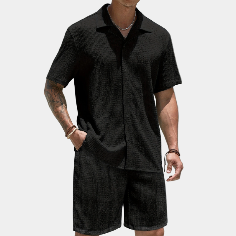 חליפת מרקם משובץ