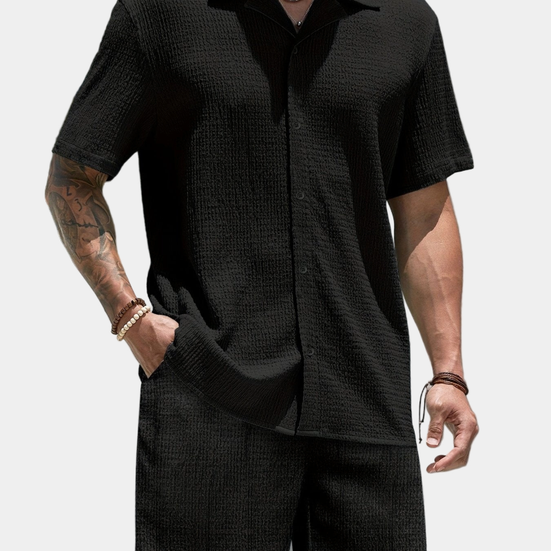 חליפת מרקם משובץ