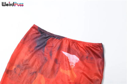 סט גופייה אלגנטית וחצאית