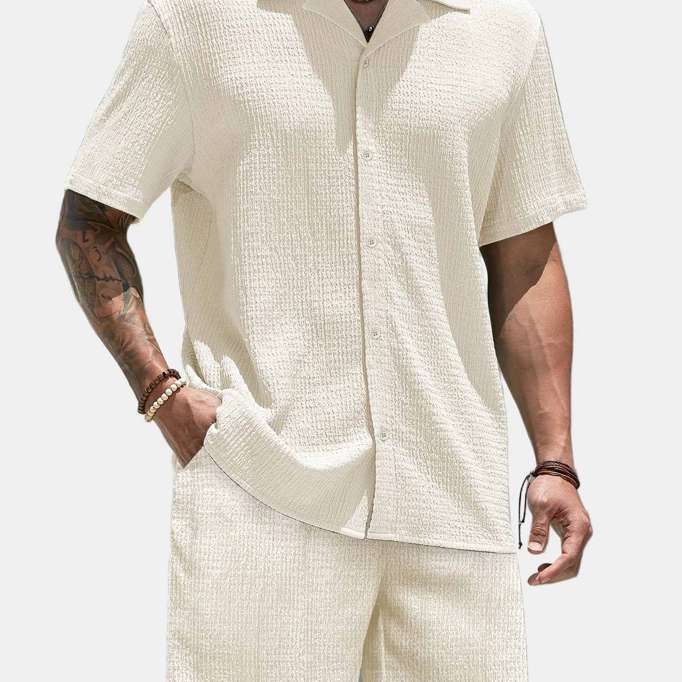 חליפת מרקם משובץ